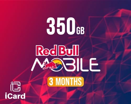 ريد بول داتا بطاقة شحن 350 جيجا 3 اشهر 